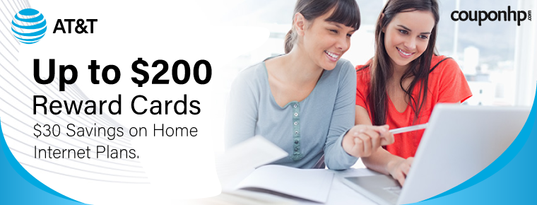 AT&T New Customer Deals 2023: Get Up to $200 Reward Cards and $30 Savings on Home Internet Plans.