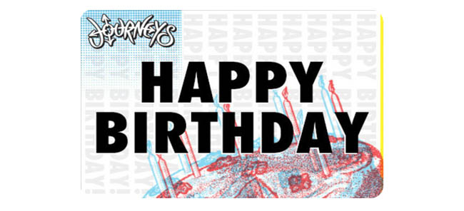 Journeys birthday gift cards