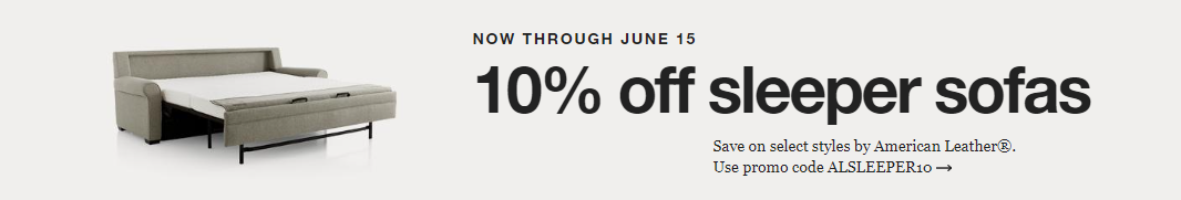 Crate & Barrel 10% Off Sleeper Sofas
