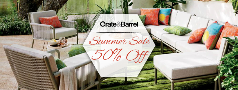 Crate & Barrel Summer Sale 50% Off